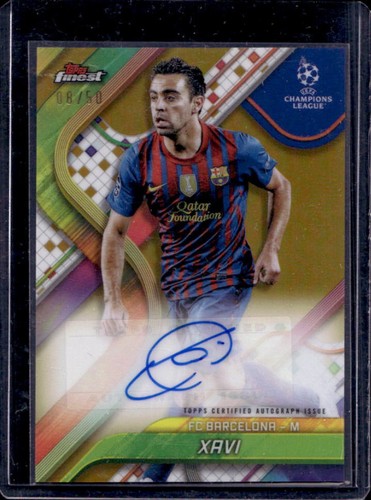Xavi 2024 Topps Finest Gold Refractor /50