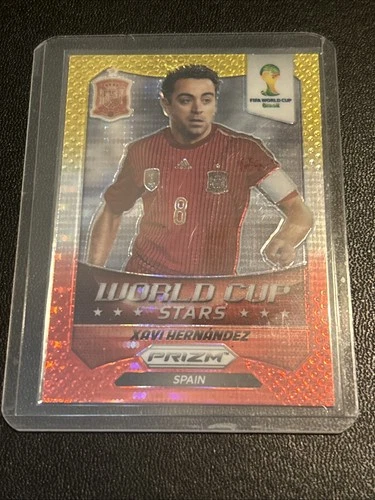Xavi Hernandez 2014 Panini Prizm Yellow & Red Pulsar Prizm