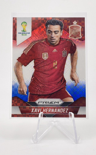 Xavi Hernández 2014 Panini Prizm World Cup Red White Blue Power Plaid