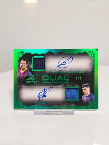 Xavi & Pedri 2022 Leaf Ultimate Soccer Green /3