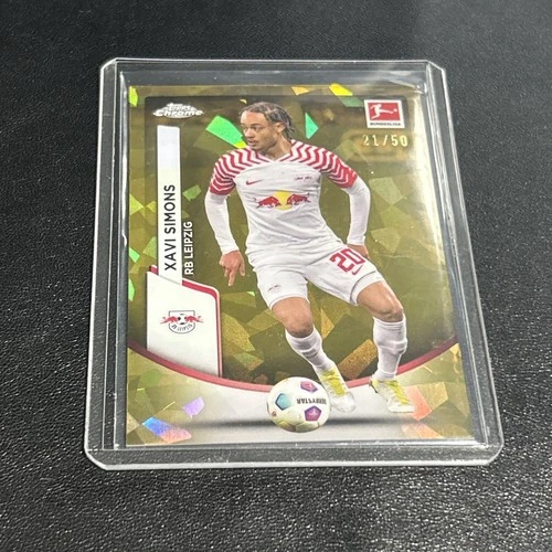 Xavi Simons 2024 Topps Bundesliga Chrome Sapphire /50