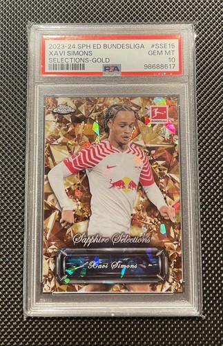 Xavi Simons 2023 Topps Bundesliga Sapphire Selections Gold /50