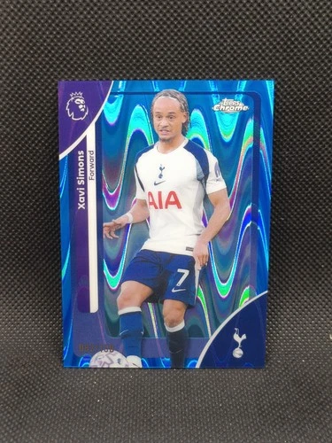 Xavi Simons 2025 Topps Chrome Blue Raywave Refractor /150