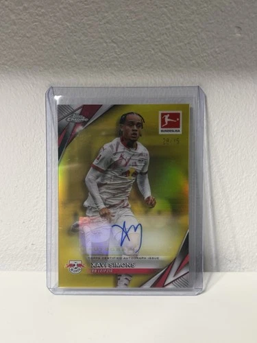 Xavi Simons 2024 Topps Chrome Bundesliga Yellow /75