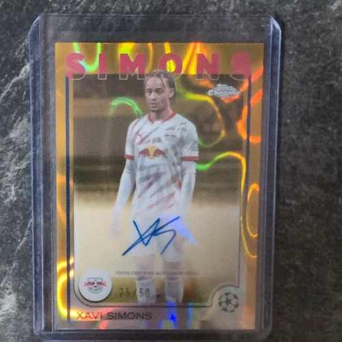 Xavi Simons 2024 Topps Chrome Gold 25/50