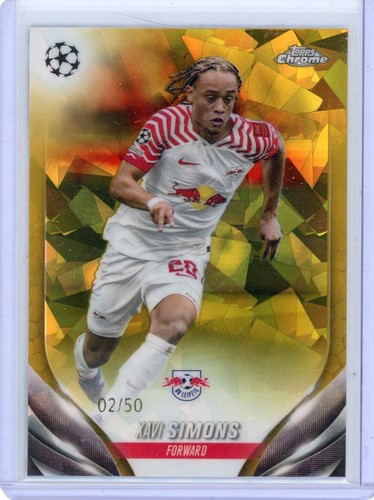 Xavi Simons 2023 Topps Chrome Gold Refractor /50