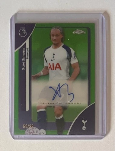 Xavi Simons 2025 Topps Chrome Green /99