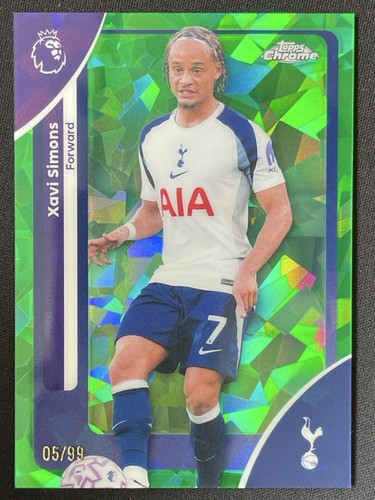 Xavi Simons 2025 Topps Chrome Green Sapphire /99