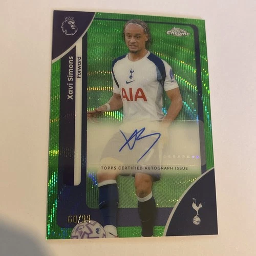 Xavi Simons 2026 Topps Chrome Green Shimmer /99
