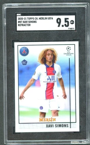 Xavi Simons 2020 Topps Chrome Merlin UEFA Refractor