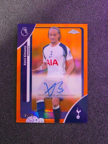 Xavi Simons 2025 Topps Chrome Orange Geometric Refractor /25