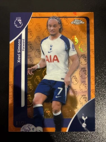 Xavi Simons 2025 Topps Chrome Premier League Logofractor /25