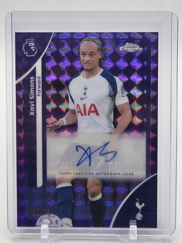Xavi Simons 2025 Topps Chrome Purple Geometric /75