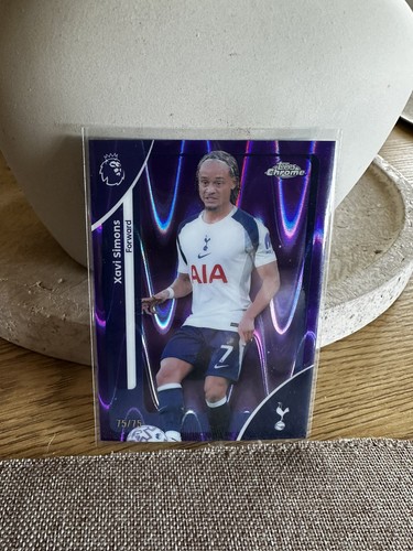 Xavi Simons 2025 Topps Chrome Purple Raywave Refractor /75