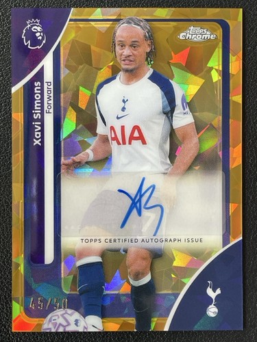 Xavi Simons 2025 Topps Chrome Sapphire Gold /50