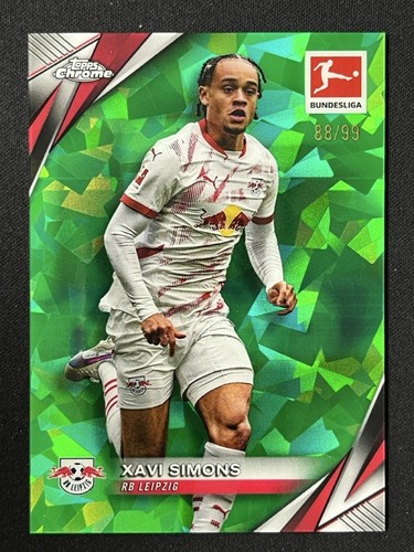 Xavi Simons 2024 Topps Chrome Sapphire Green /99