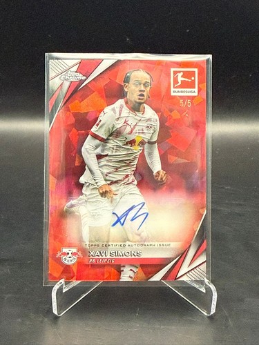 Xavi Simons 2024 Topps Chrome Sapphire Red /5