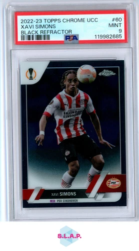 Xavi Simons 2022 Topps Chrome UEFA Club Comp Black Refractor /10