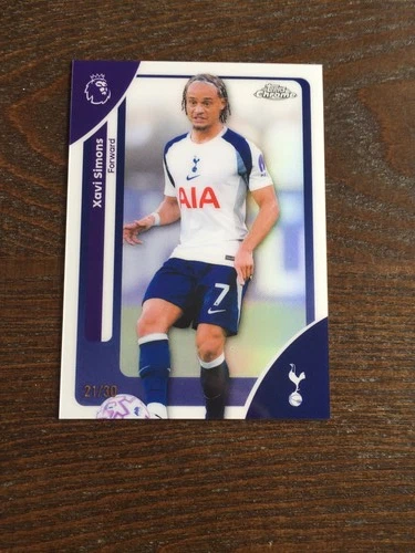 Xavi Simons 2025 Topps Chrome White /30