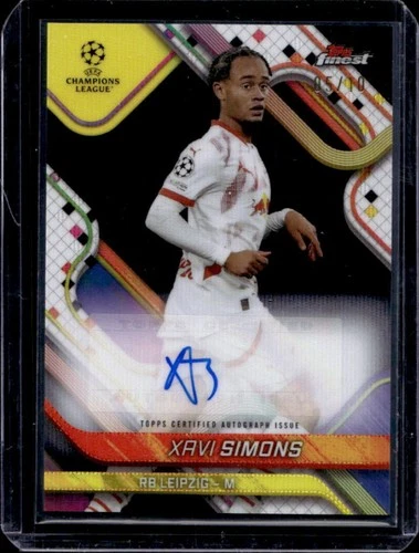 Xavi Simons 2024 Topps Finest Black Wave Refractor /10