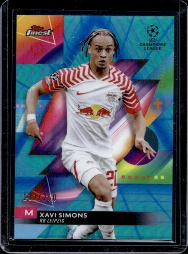 Xavi Simons 2023 Topps Finest Blue Refractor /250