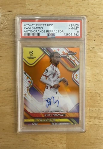 Xavi Simons 2024 Topps Finest Orange Refractor /25