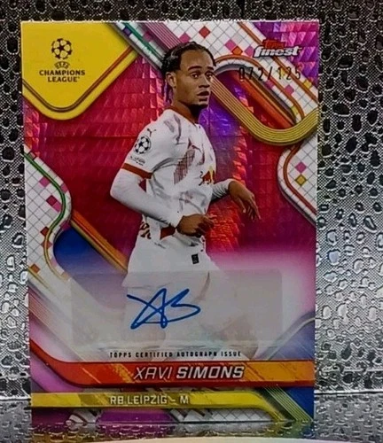Xavi Simons 2024 Topps Finest Pink Refractor /125