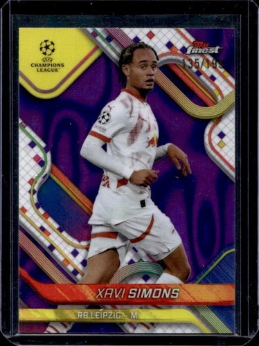 Xavi Simons 2024 Topps Finest Purple Lava Refractor /199
