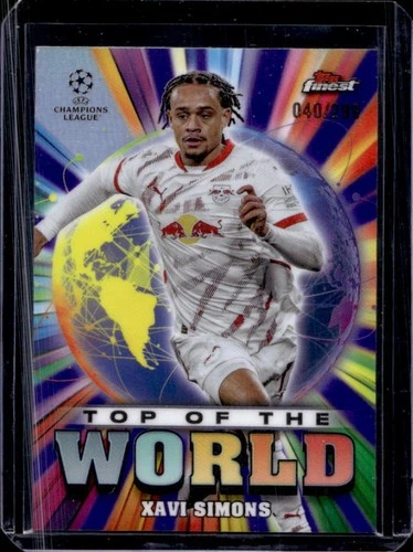 Xavi Simons 2024 Topps Finest Purple Refractor /299