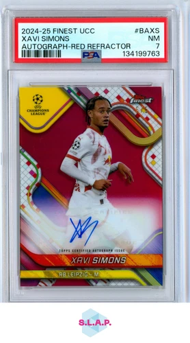 Xavi Simons 2024 Topps Finest Red Refractor 5/5