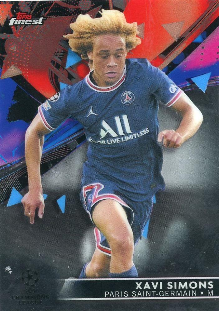 Xavi Simons 2021 Topps Finest UEFA 82