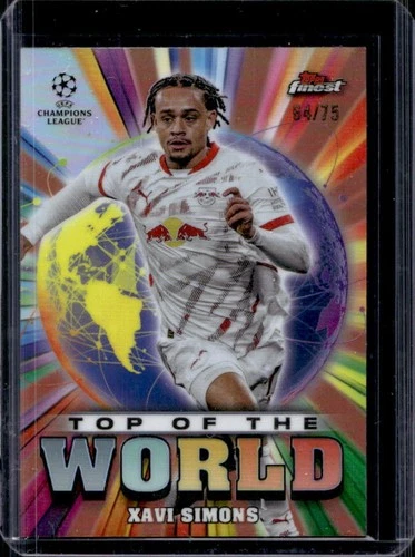 Xavi Simons 2024 Topps Finest UEFA Rose Gold Refractor /75