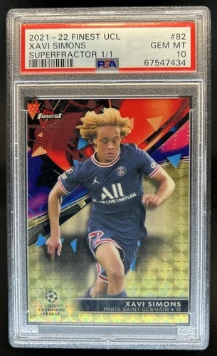 Xavi Simons 2021 Panini Finest UEFA SuperFractor 1/1