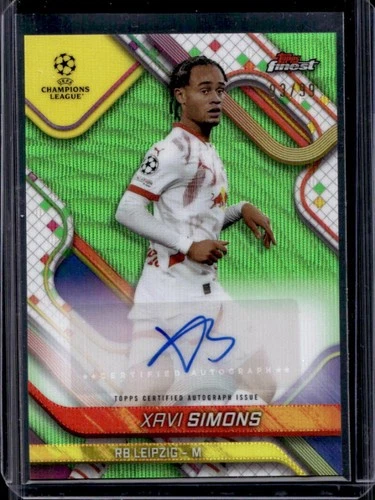 Xavi Simons 2024 Topps Finest Wave Neon Green Refractor /99