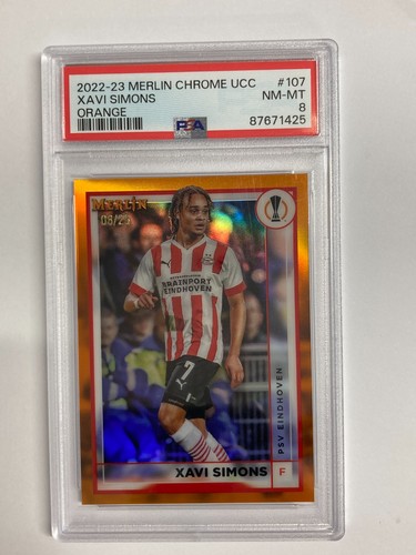 Xavi Simons 2023 Topps Merlin Chrome Orange /25