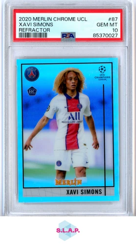 Xavi Simons 2020 Topps Merlin Chrome Refractor
