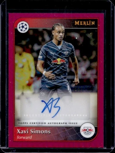 Xavi Simons 2024 Topps Merlin Chrome UCC Magenta Refractor /125