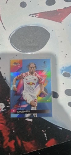 Xavi Simons 2023 Topps Finest UEFA Club Competition Sky Blue Refractor /275