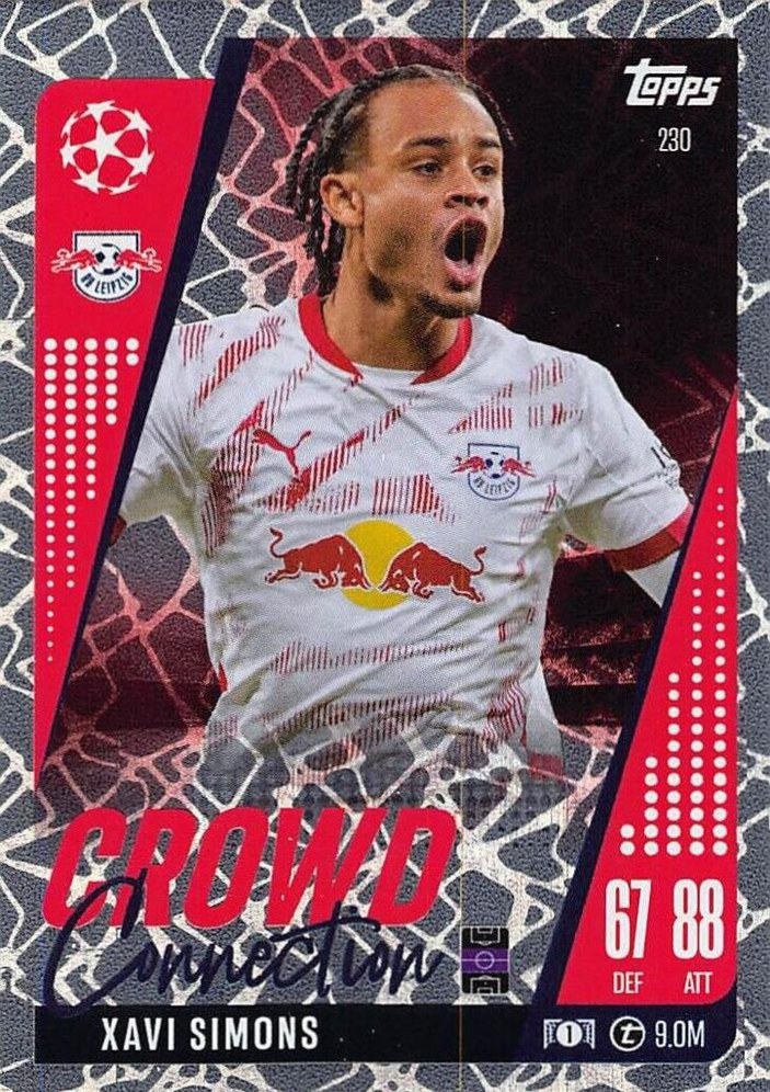 Xavi Simons 2024 Topps Match Attax UEFA Club Competitions Extra