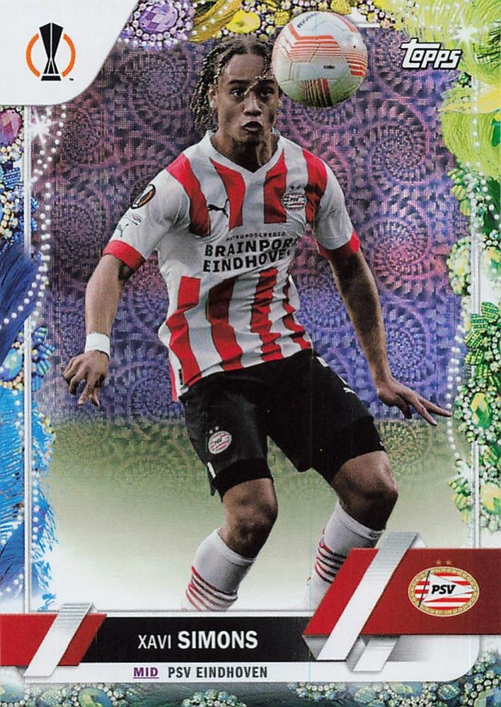 Xavi Simons 2022 Topps UEFA Club Competitions Carnaval Edition