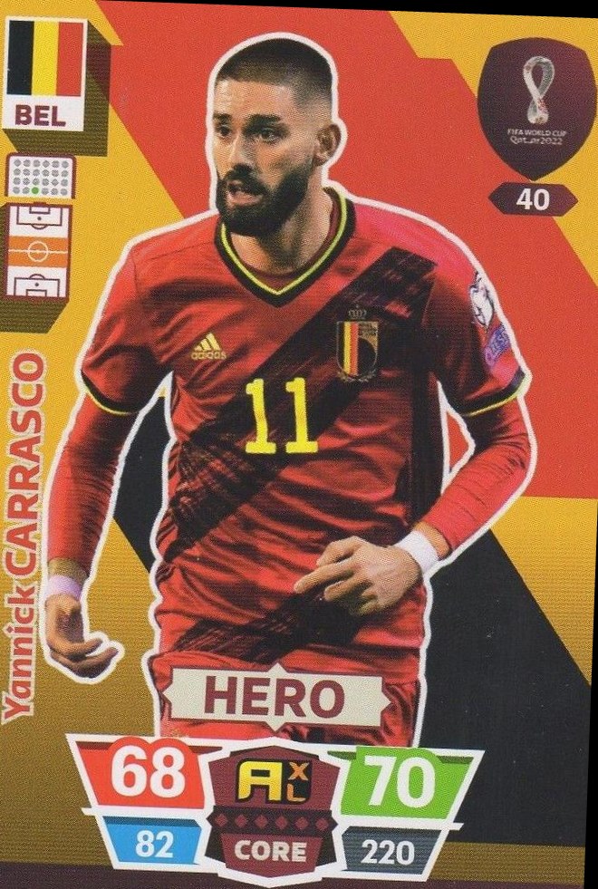 Yannick Carrasco 2022 Panini Adrenalyn XL FIFA World Cup