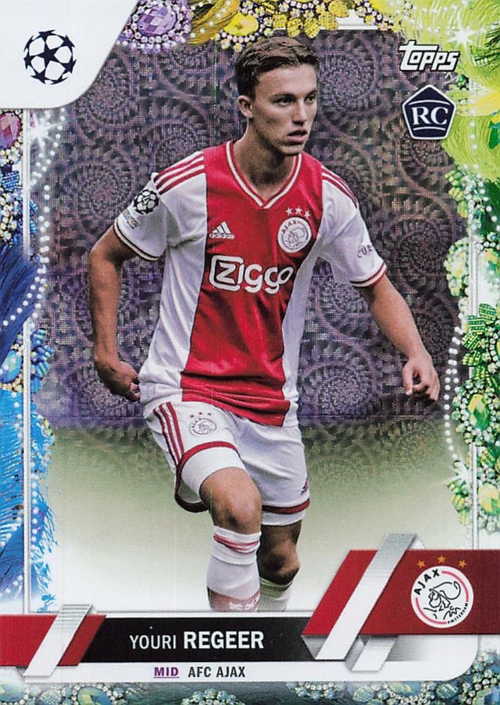 Youri Regeer 2022 Topps UEFA Club Competitions Carnaval Edition