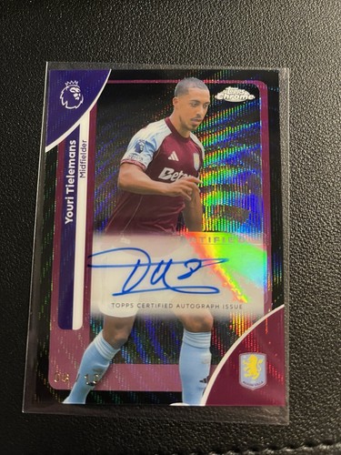 Youri Tielemans 2026 Topps Chrome Black Wave /10