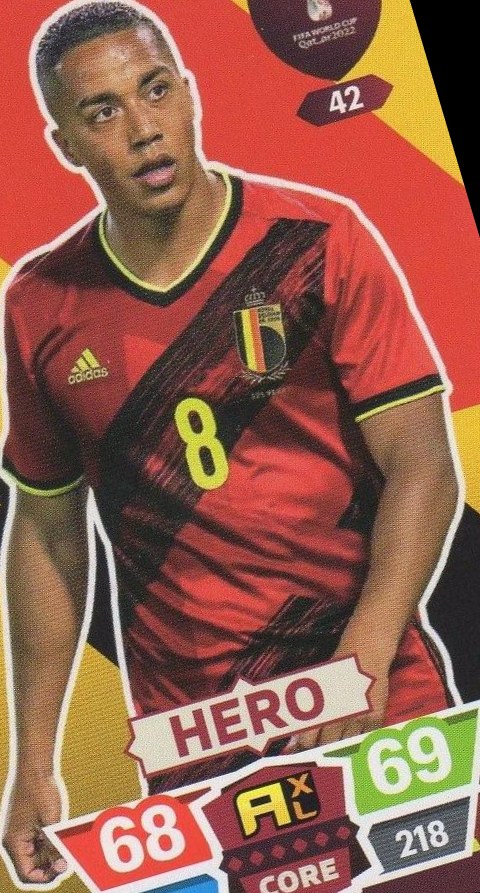 Youri Tielemans 2022 Panini Adrenalyn XL FIFA World Cup