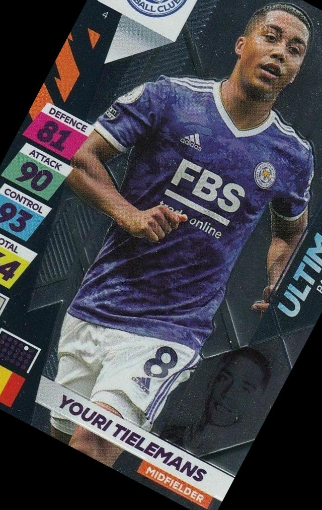 Youri Tielemans 2021 Panini Adrenalyn XL Premier League Plus