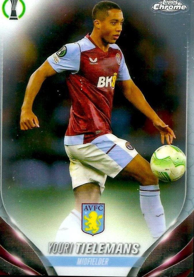Youri Tielemans 2023 Topps Chrome UEFA Club Competitions