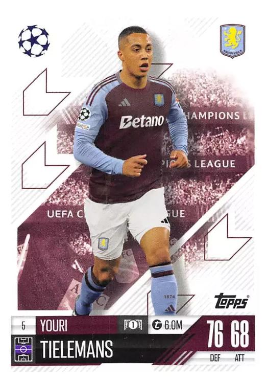 Youri Tielemans 2024 Topps Match Attax UEFA Club Competitions