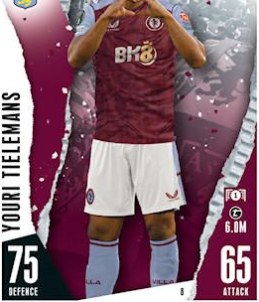 Youri Tielemans 2023 Topps Match Attax UEFA Club Competitions