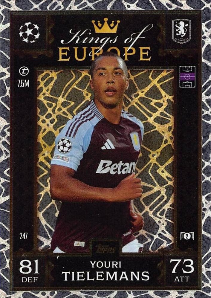 Youri Tielemans 2024 Topps Match Attax UEFA Club Competitions Extra