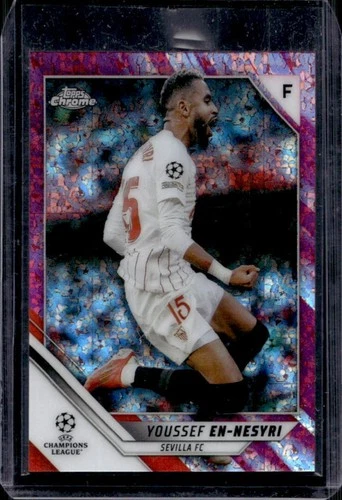Youssef En-Nesyri 2021 Topps Chrome Pink Diamond Refractor /175